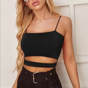 Black crop top